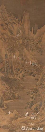 仇英　剑阁图轴 上海博物院藏