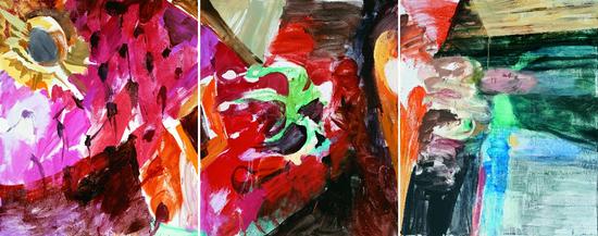 双重时间 布面油画 630cm×250cm 2012 裴咏梅（中国）