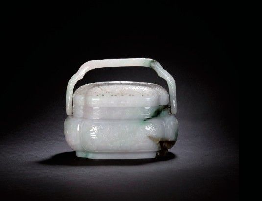 民国 翡翠雕龙纹手炉