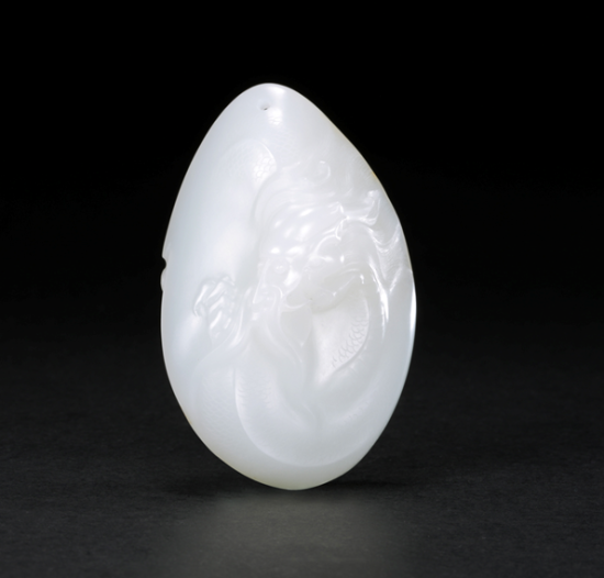 00936杨曦杨曦和田玉籽料龙把件 00936杨曦杨曦和田玉籽料龙把件