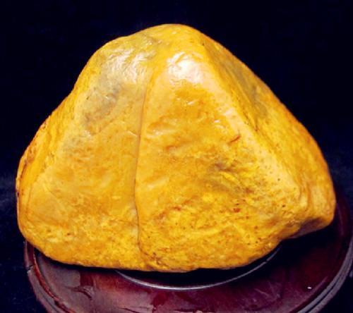 寿山田黄石原石摆件