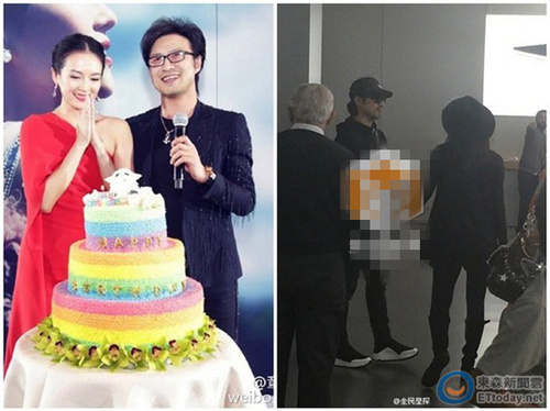 章子怡挺浑圆孕肚外出被拍汪峰在旁照样抽烟(图)