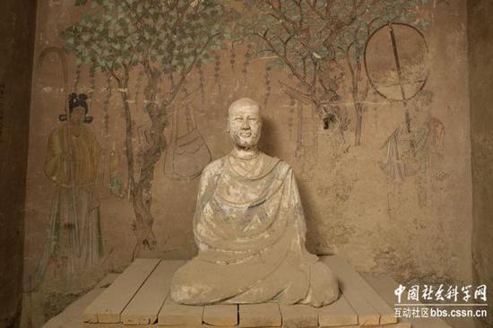 莫高窟第17窟(藏经洞)-洪辩像-晚唐