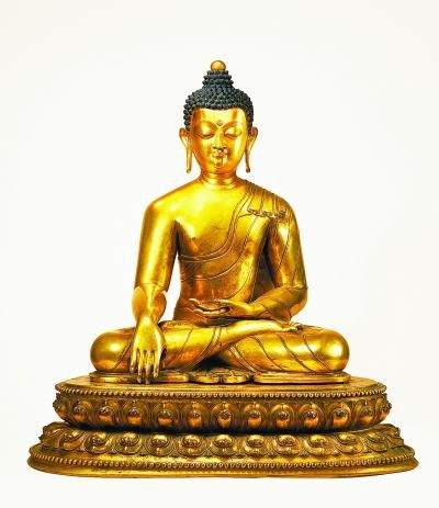 十四世纪释迦牟尼像 成交价:103500000元 十四世纪释迦牟尼像 成交价:103500000元