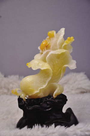 金丝玉作品《百财》。