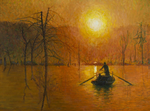 乌苏里江的朝阳.2006年(80cmX60cm) 王还霆 乌苏里江的朝阳.2006年(80cmX60cm) 王还霆