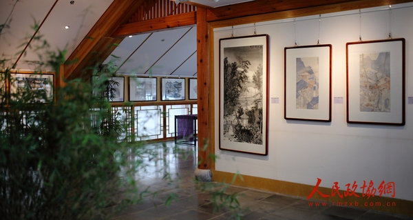 “学院风骨——中国画四人作品展”展出的部分画作 “学院风骨——中国画四人作品展”展出的部分画作