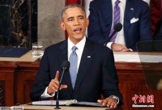 当地时间2015年1月20日，奥巴次国情咨文大打“经济牌”，希望借经济复苏势头继续推销其政策，试图为去年在国会选举中失利的民主党铺路。