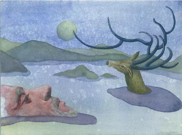 5 《渡系列2》，何文君，38x29cm，水彩、拼贴，2015