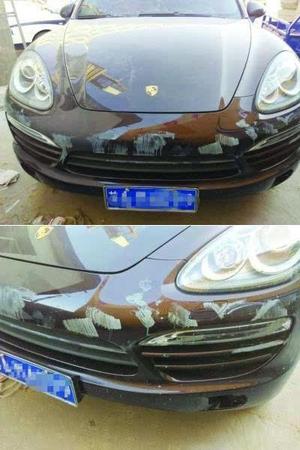 2014年12月,南京一位三岁小男孩因为父母忙于工作,无人照看,将停在门口的一辆价值百万的保时捷卡宴刷成花脸,包括汽车前保险杠、车灯、侧面及尾部都被刷上油漆,之后车主报警。据4S店报价,被油漆污染部位重新做漆的话,价格可能高达8万元。