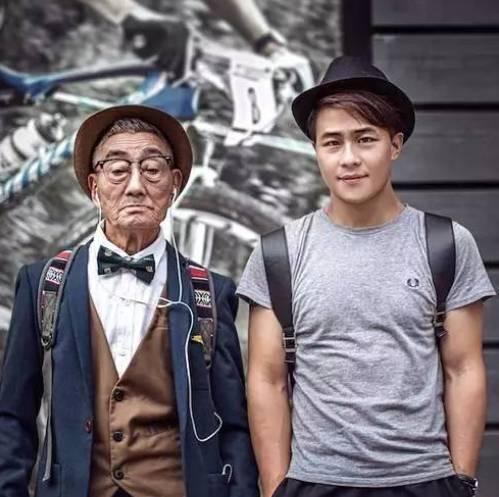 酷毙了！孙子给85岁爷爷拍了一组街拍照