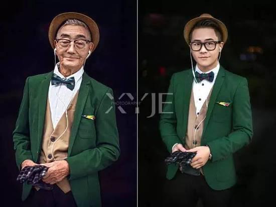 酷毙了！孙子给85岁爷爷拍了一组街拍照