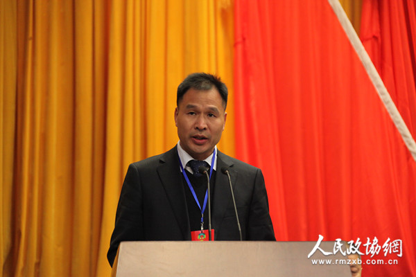 厦门市翔安区政协副主席曾繁振作提案工作报告。