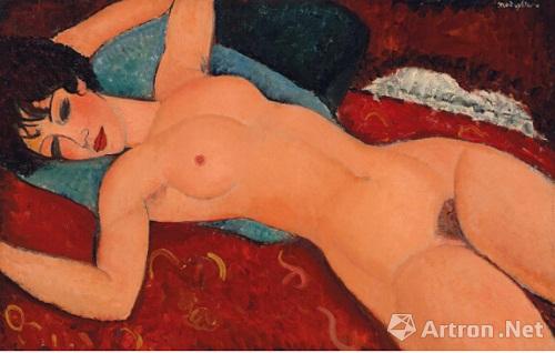 莫迪利阿尼 《侧卧的裸女》 莫迪利阿尼 《侧卧的裸女》