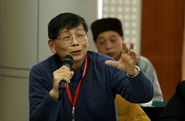 近日，普明禅寺举行建寺1015周年庆典暨雁荡山佛教文化座谈会在浙江省乐清市雁荡镇雁荡山山庄举行。图为中国宗教学会副会长业露华在座谈会上发言。