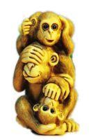 三不猴的来历一说缘自佛家典故，表现佛教超然处世的思想境界；另一说缘自论语：“非礼勿视，非礼勿言，非礼勿听?！? border=