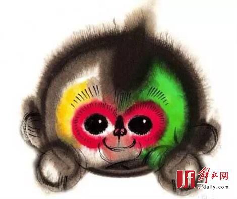 “康康”水墨设计稿。图片来自网络