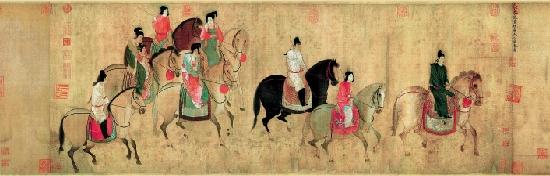 《虢国夫人游春图》 《虢国夫人游春图》