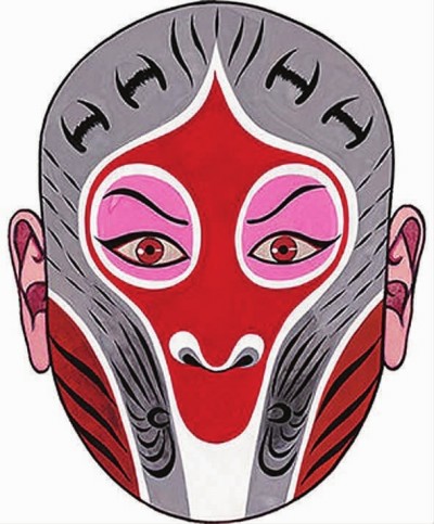 杨小楼猴戏脸谱。