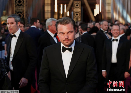 奥斯卡：莱昂纳多凭《荒野猎人》获最佳男主角（图）