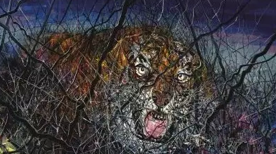 曾梵志的《老虎》，在“第十一小时”慈善拍卖会上以504万美元拍出  图片：courtesy Christie‘s