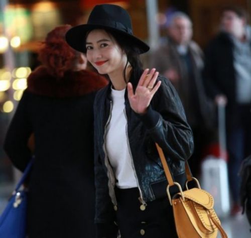 高圆圆现身时装周