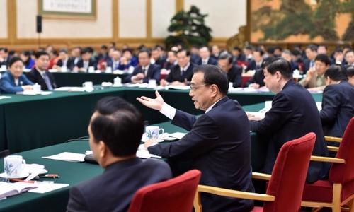 李克强参加山东代表团审议 李克强参加山东代表团审议