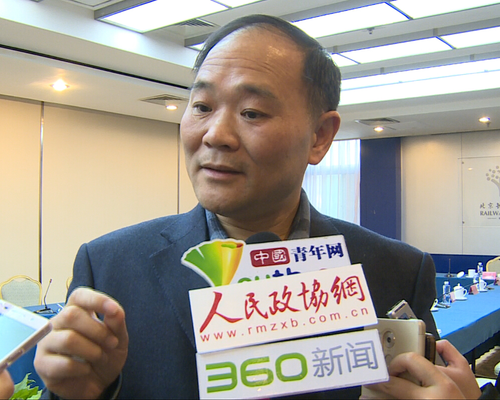 全国政协委员李书福接受记者采访。 记者 晋凯 摄