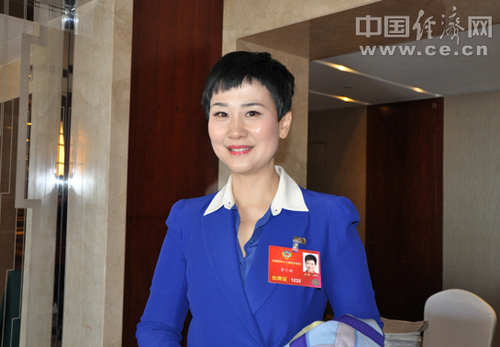 全国政协委员、中国大唐集团公司副总经理李小琳。记者马常艳摄