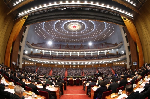 3月12日，全国政协十二届四次会议在北京人民大会堂举行第四次全体会议。新华社记者 马占成 摄3