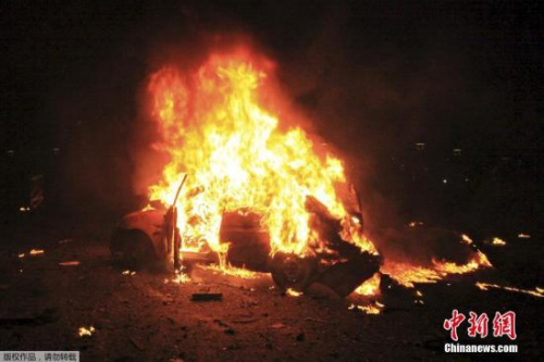 图为爆炸现场。