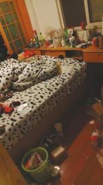 租客提供的照片显示，此前屋内一片狼藉。