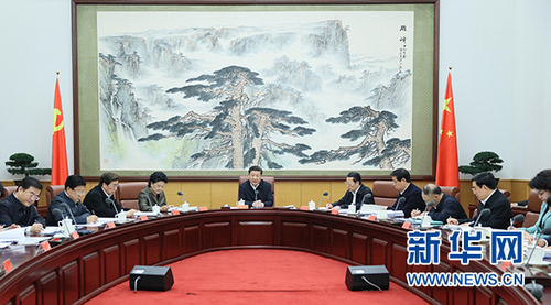 3月18日，中共中央总书记、国家主席、中央军委主席习近平在中南海主持召开会议，专题听取北京冬奥会和冬残奥会筹办工作情况汇报并作重要讲话。新华社记者 兰红光 摄