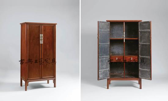 明末清初 黄花梨圆角柜，成交价966万元。