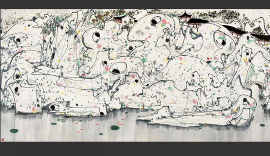 1988年作 狮子林 设色纸本 1988年作 狮子林 设色纸本