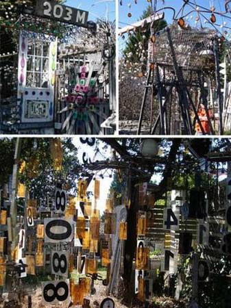 垃圾再利用创意点子：回收废品户外艺术走廊