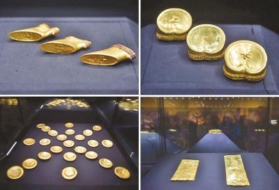 发掘出的金器 新华社发 发掘出的金器 新华社发