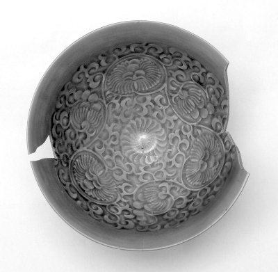 青釉印花碗 青釉印花碗