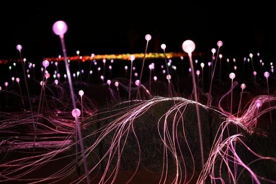 　　这个作品的灵感来自于芒罗1993年的乌卢鲁之行?！澳隳芨惺艿皆谡飧龅胤接猩衿娴亩?。你甚至感觉到在地下好像有电的存在，”芒罗说。