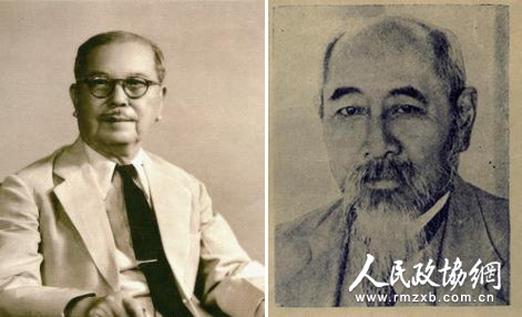 陈嘉庚(左)和林文庆(右) 陈嘉庚(左)和林文庆(右)