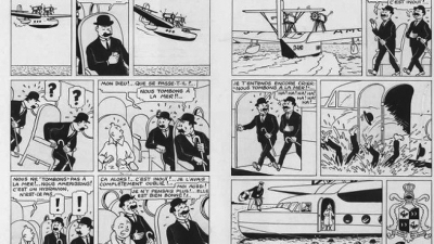 《丁丁历险记》漫画手稿