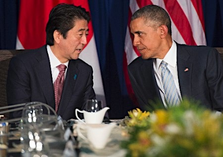 资料图:安倍与奥巴马 点击进入下一页