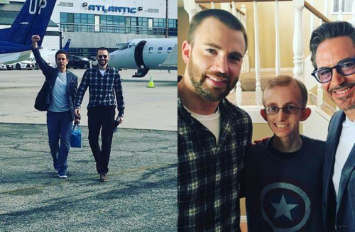 “美国队长”和“钢铁侠”携手探望患血癌粉丝 “美国队长”和“钢铁侠”携手探望患血癌粉丝