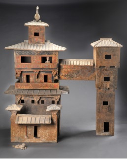 东汉五层连阁式彩绘陶仓楼 东汉五层连阁式彩绘陶仓楼