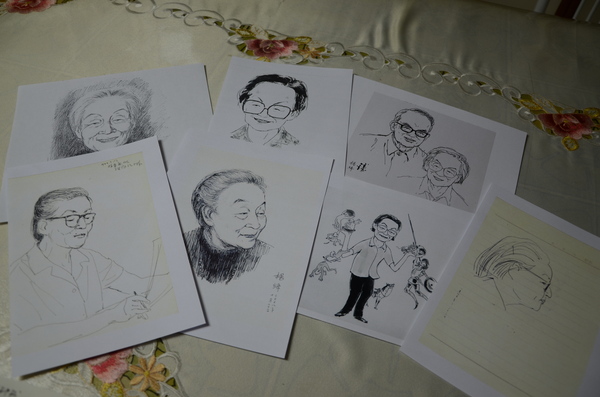 高莽为杨绛所作的部分漫画 高莽为杨绛所作的部分漫画