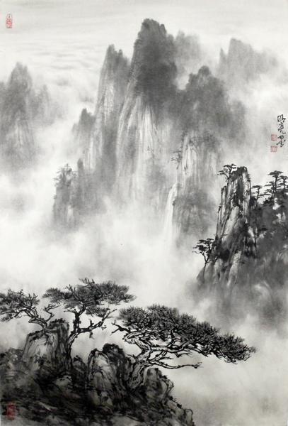 倪明亮山水绘画 倪明亮山水绘画