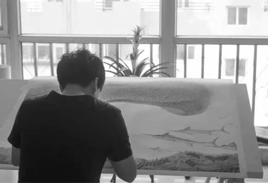 90后插画师手绘《百鸟朝凤》海报