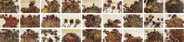 用一支画笔种葵(纸面水彩45 cm×60 cm×27)  许江 用一支画笔种葵(纸面水彩45 cm×60 cm×27)  许江