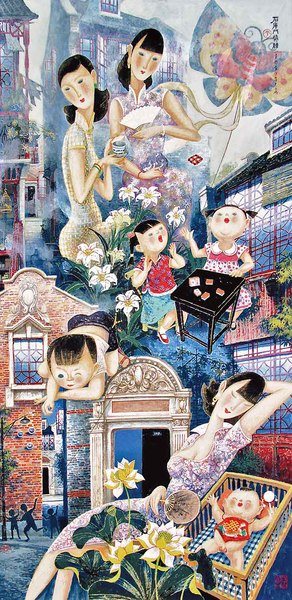《石库门情结》 138x70cm  2008 《石库门情结》 138x70cm  2008