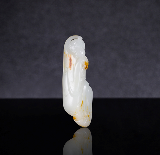 01245赵显志和田玉籽料悟把件